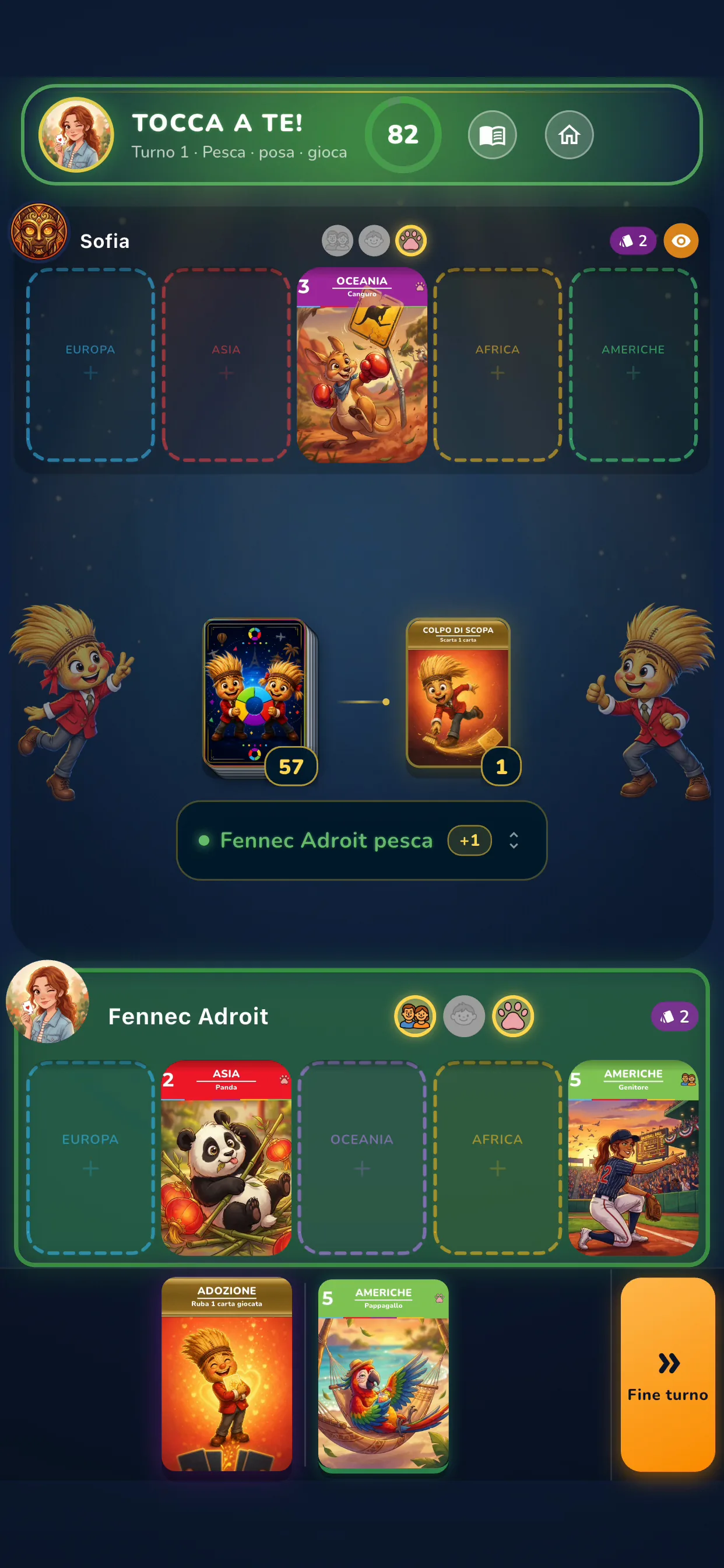 App — una partita in corso