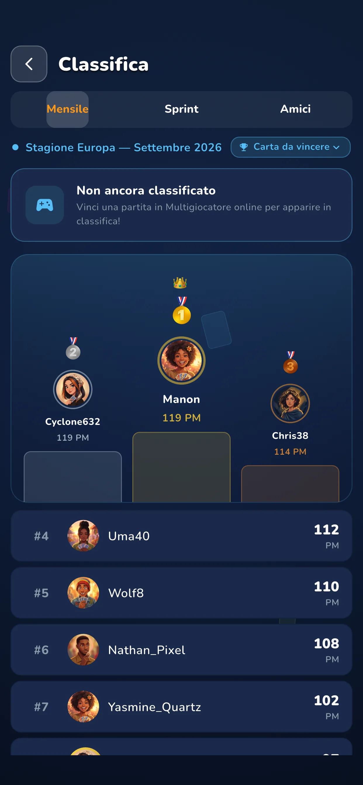 App — la classifica